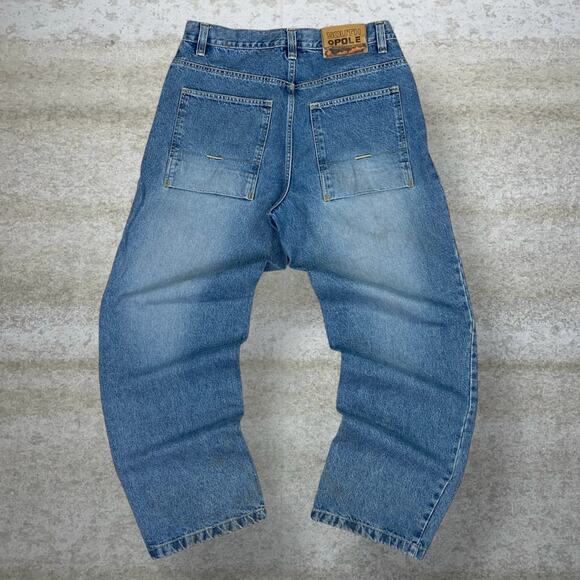 Other - Vintage Y2K South Pole Skater Jeans 34x32 Baggy Wide Leg Medium Wash Denim